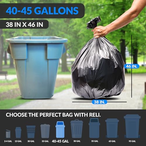 Reli. 40 to 45 Gallon Trash Bags Heavy Duty