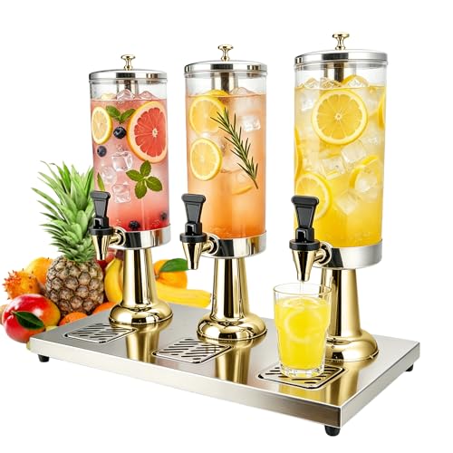 2.4 Gallon Drink Dispenser for Party with Stand & Leak-Proof Spigot - color: Gold