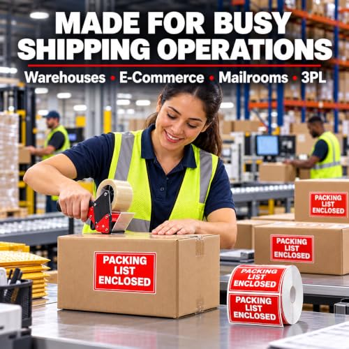 Packing List Enclosed Stickers 500 Pcs 2 x 3 Inch Shipping Labels
