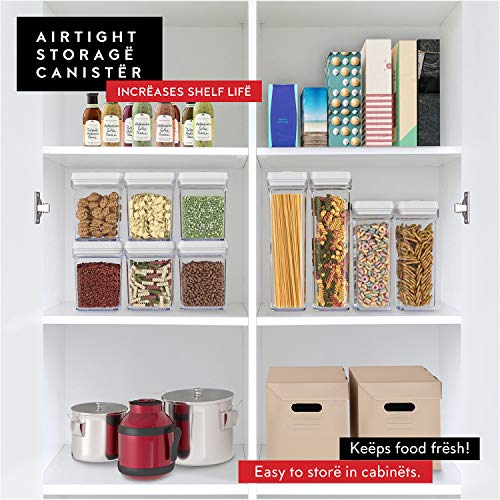 DWËLLZA KITCHEN Pasta Storage Containers for Pantry - Set of 2 White Airtight Spaghetti Container Storage - Ideal for Spaghetti & Noodles, Kitchen Pantry Organization and Storage, Keeps Food Fresh - color: 04 - 1.9 Liters (Set of 2)