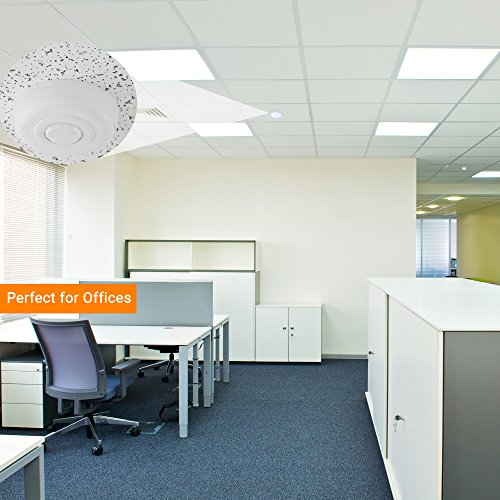 Enerlites MPC-52V PIR Ceiling Sensor, Ceiling Occupancy Sensor, Ceiling Light Sensor, Occupancy Sensor, Commercial Grade 360 Degree FOV, 800 Sq. Ft Coverage, 120-277VAC, White - size: Commercial Ceiling Sensor