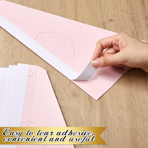 Marspark 12 Pack Self Stick Easel Back Poster Stand,12 Inch,Light Pink - color: Light Pink, size: 12 Inch