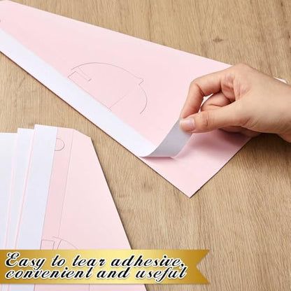 Marspark 12 Pack Self Stick Easel Back Poster Stand,12 Inch,Light Pink - color: Light Pink, size: 12 Inch