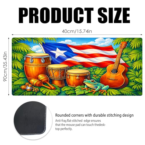 Nuxovilar Large Gaming Mouse Pad Desk Mat, 15.7x35.4 Inches Polyester - color: Mi08295