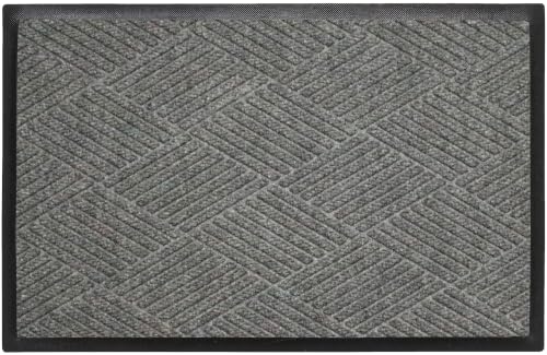 WaterHog Max Diamonds Front Door Mat Indoor Outdoor Entrance, All-Weather - color: Grey Ash, size: Medium 24"x35" (2’x3’)