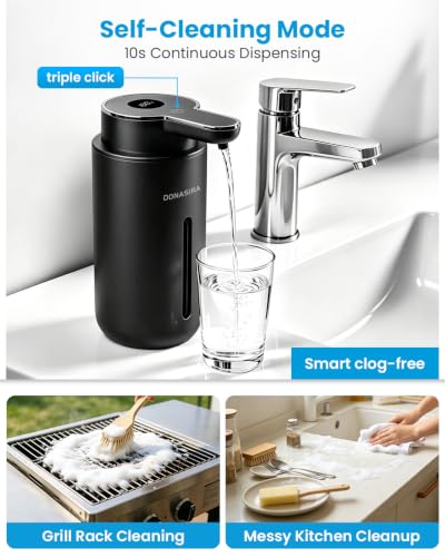 Touchless Automatic Liquid Soap Dispenser, Rechargeable Black - color: Black