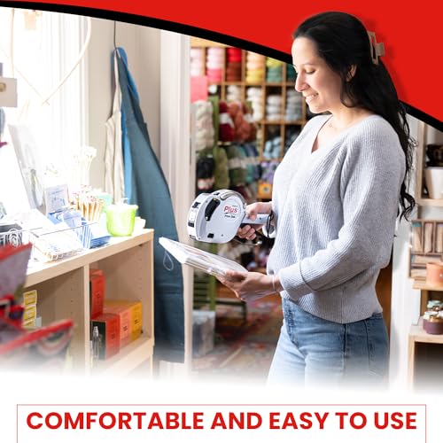 Perco Plus 1-Line Price Marking Gun with Labels Kit - Compares to Monarch 1131-01 Band Includes 1-Line 8-Character Band Price Labeler Gun, 9,000 Blank White Labels, a Label Scraper, and an Extra Inker - style: Price Gun Kit