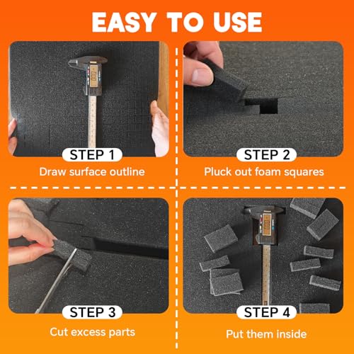 4 Pack Polyurethane Foam Sheet 12 x 12 x 2 Inch 12 x 12 x 0.4 Inch