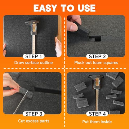 4 Pack Polyurethane Foam Sheet 12 x 12 x 2 Inch 12 x 12 x 0.4 Inch