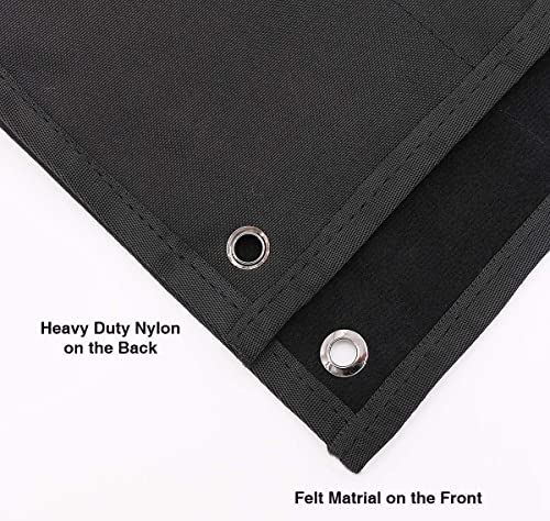 Tactical Patch Display Holder Panel Board for Military Army Morale Hook and Loop Emblems, 43 Inches x 27.5 Inches, with 1 US Flag Patch Included - color: Patch Board, Black - Large
