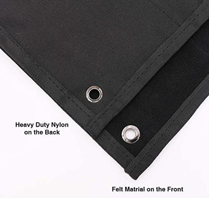 Tactical Patch Display Holder Panel Board for Military Army Morale Hook and Loop Emblems, 43 Inches x 27.5 Inches, with 1 US Flag Patch Included - color: Patch Board, Black - Large