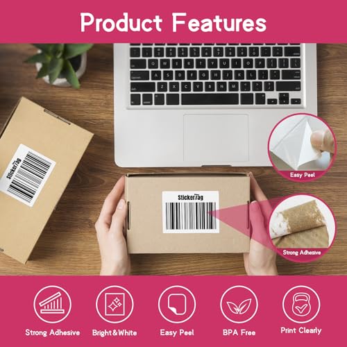 12 Rolls 4" x 3" Direct Thermal Shipping Labels for Small Business Supplies - size: 4" x 3" - 12 Rolls