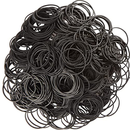 AIWOQI Rubber Bands Size #16 Black Elastic Rubber Band Small 600Pcs - color: Black