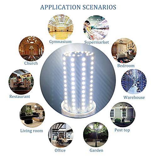 ZP 2 Pack Led Light Bulb 500W Equivalent 7500 Lumen 5000K E26/E27 Medium Base 60W led Bulb for Outdoor Indoor Lamp Area Garage Warehouse Workshop Street Backyard New Upgrade 2 Count (Pack of 1)