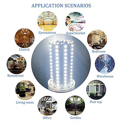 ZP 2 Pack Led Light Bulb 500W Equivalent 7500 Lumen 5000K E26/E27 Medium Base 60W led Bulb for Outdoor Indoor Lamp Area Garage Warehouse Workshop Street Backyard New Upgrade 2 Count (Pack of 1)
