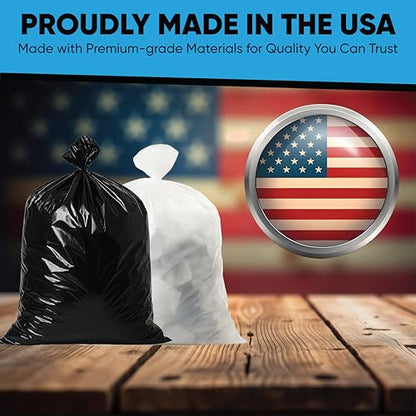 Contractor Garbage Bags 55 Gallon Heavy Duty | 50 Count | Construction Bags Heavy Duty with Ties | 55-60 Gallon Trash Bag for Contractors