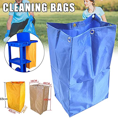 HYFT-HOME Replacement Janitorial Cart Bag,Waterproof High Capacity Thickened Housekeeping Commercial Janitorial Cleaning Cart Bag(16 x 11 x 27inches) (Blue) One Size - color: Blue