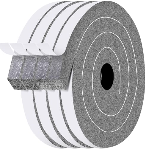 Pangda 26ft Weather Stripping Door Seal, 1" x 1" Foam Tape for Winter - color: Gray, size: 1in X 1in X 26ft