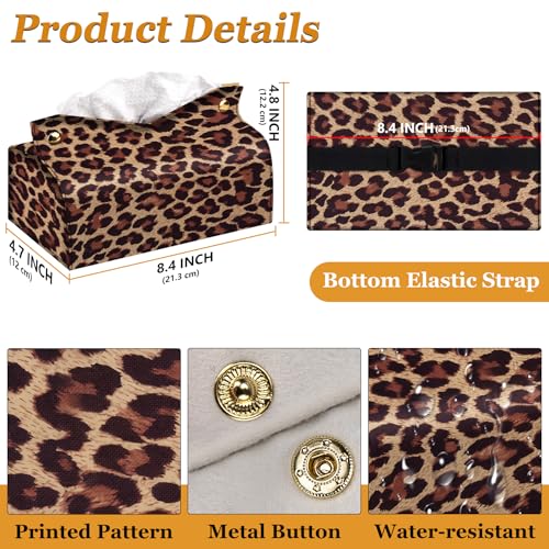 Rectangular Tissue Box Cover, Leather Tissue Box Holder, Facial Paper Organizer Dispenser, Modern Home Decoration for Bathroom, Home, Car, Nightstand, Office Desk - color: A, size: Large