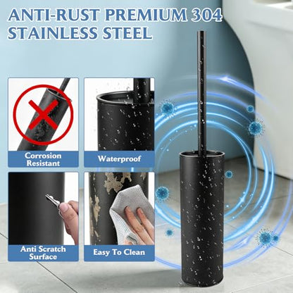Toilet Bowl Brush and Holder for Bathroom 304 Stainless Steel Toilet Brush