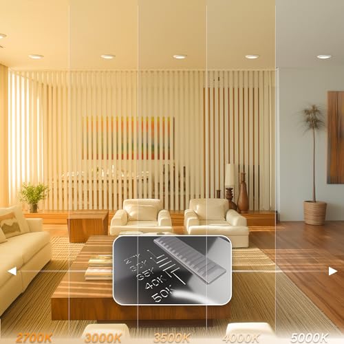 6 Inch LED Low Profile Disk Light with Night Light, 120VAC, 15W, 5CCT Color Changing, 1000LM, Dimmable, ETL, Shower Wet Rated Screw in Flush Mount Ceiling Light, White/8 Packs - color: 8 Packs 5CCT White With Night Light, size: 6inch