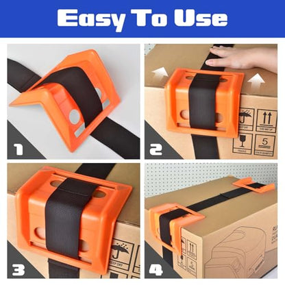 CONLI 50 Pack Edge Corner Protectors for Cargo Load Truck Shipping, Flatbed Accessories Plastic Flatbed Edge Protector Used Together with Webbing to Protect Cargo