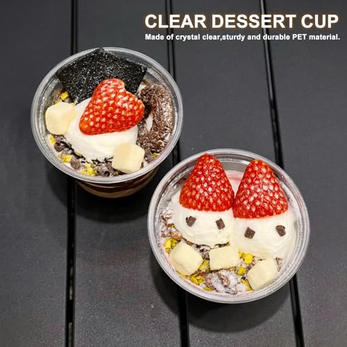 Disposable Food Containers With Lids And Spoons 50 Pack 16oz Parfait Dessert Fruit Salad Cups Take Out Meal Prep Salad Bowls For Lunch, To-Go Party Containers Food Storage Containers With Lids (16oz) - size: 16oz