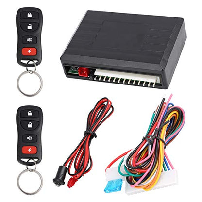 X AUTOHAUX Universal Car Keyless Entry System Door Lock Locking Remote Central Kit DC 12V LB405 Central Lock with 2 Remote Control Key