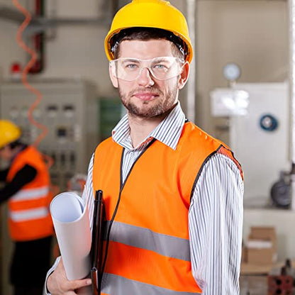 WFEANG 50 Pack Clear Safety Glasses for Men Women, ANSI Z87.1 Work Glasses - color: 50clear
