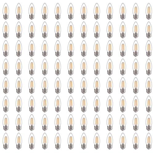 FLSNT LED Candelabra Light Bulbs 60W Equivalent E26 Base, Dimmable B11 LED Chandelier Light Bulbs, 2700K Soft White, 96 Pack UL,CA65 Listed. - color: 60w Soft White, size: 96 Count (Pack of 1)
