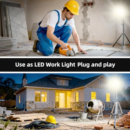 80W LED Flood Lights 2 Pack, 5000K Outdoor Security Lights, IP66 Waterproof - size: 80 W-2 pack