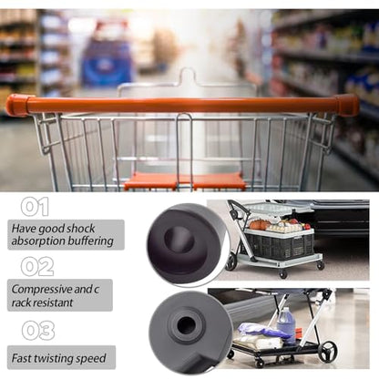 2Pcs Shopping Cart Wheel Coupling,Black,Deformation Resistance