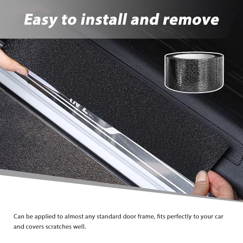 Anti Slip Car Door Entry Guard, 2In×16.4Ft Adhesive Anti-Scratch Car Door Edge Protector Sticker Cover, Universal Anti-Collision Front & Rear Bumper PEVA Trim Strips for Most Cars