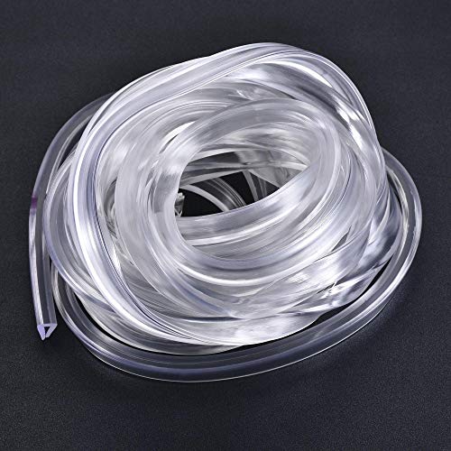 uxcell Trim Seal, PVC U-Seal Channel Edge Protector Sheet, Fits 1-3mm Edge 5Meters/16.4Ft Length, 0.39" Height Transparent - size: 16.4Ft x0.39"