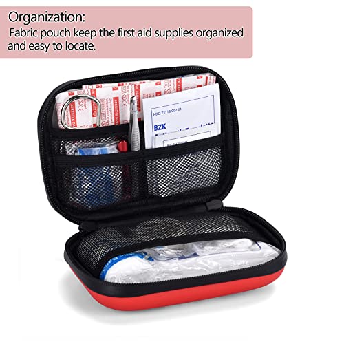 Mini Durable First aid kit -Small Hard Shell Medical Kit for Home, Businesses -Waterproof EVA Emergency First Aid Supplies -Perfect for Boat, Sports, Car, Hiking, First Aid Kit Bag, Survival kit - size: Small
