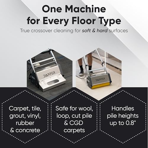 22" Counter-Rotating Brush (CRB) Commercial Carpet & Hard Floor Cleaning Machine – 450 RPM, Quiet 53 dBA, Durable 60 lb Wide-Area Scrubber – Ideal for Banquet Halls, Event Centers & Large Facilities - size: 22"