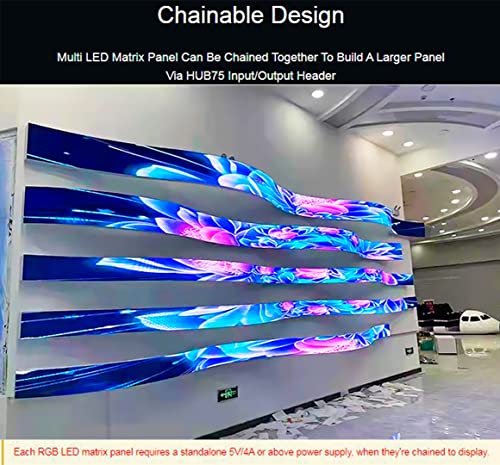 waveshare Flexible RGB Full Color LED Matrix Panel 96x48 4608 RGB LEDs, 2.5mm Pitch, Adjustable Brightness and Bendable PCB,Compatible with Raspberry Pi/Raspberry Pi Pico / ESP32 - color: 96x48-2.5MM Pitch Flexible