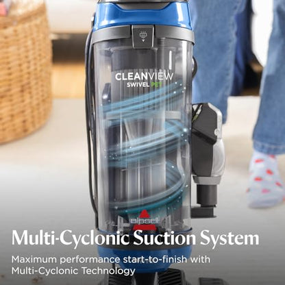 Bissell CleanView Swivel Vacuum, Triple Action Brush Roll, 3836 - style: Blue