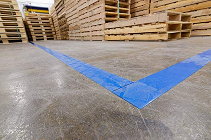 Brady ToughStripe Max Thick Floor Marking Tape - Rugged Facility Floor Marking Tape - 2 in. Width, 100 ft. Length - Blue