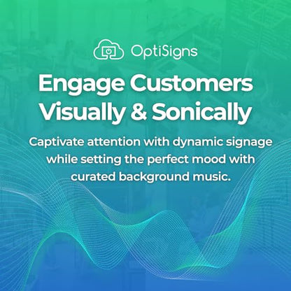 OptiSigns OptiKiosk 10 - Countertop Digital Signage Kiosk, 10.1" HD Touchscreen Display with Wi-Fi, Ethernet & Bluetooth, Software, Optional Background Music