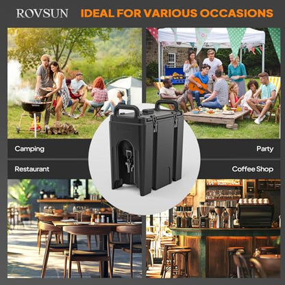 ROVSUN 2.5Gallon Insulated Beverage Dispenser Drink Dispenser - size: 2.5 Gallon