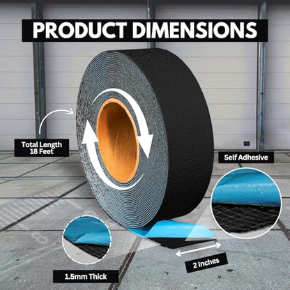 DuraMark RPT-750 Reflective Pavement Marking Tape, Black, 2 in x 18 ft - color: Black, size: 2 Inch x 18 Ft