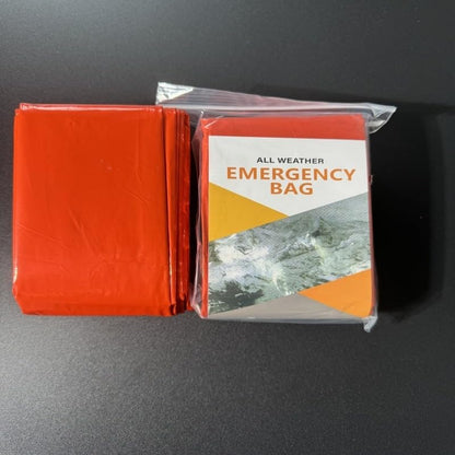 Emergency Sleeping Bag,PE Thermal Bivy Sack,Survival Tent Blanket for Camping Hiking,Lightweight Portable Outdoor Gear