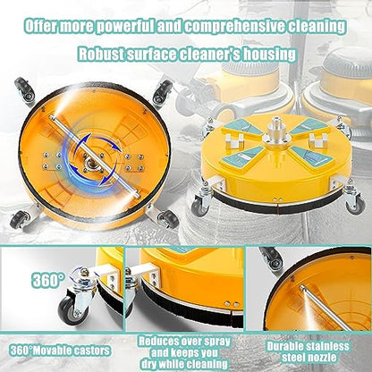 RIDGE WASHER 20'' Pressure Washer Surface Cleaner, with Dual Handle - size: 20" Pressure Washer Surface Cleaner