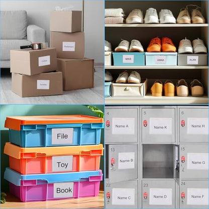 50 Pack Adhesive 4" x 6" Index Card Pockets with Top Open for Loading Clear Index Card Holder Plastic Label Holders for Storage Bins Library Card Shelves Organizing and Protecting Your Cards