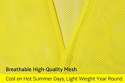 PeerBasics Safety Vests 5 Pack - Yellow Reflective High Visibility, Men Women - color: Yellow, size: 5