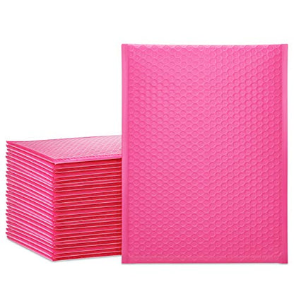 UCGOU Bubble Mailers 9.5x14.5" 25 Pack Usable Size 9.5x13.5" Hot Pink #4 - color: Hot Pink, size: 9.5x14.5" 25PC