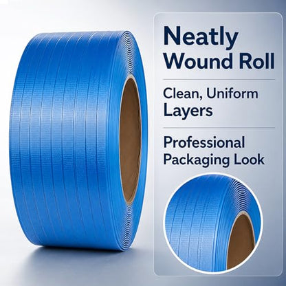 Heavy Duty Blue Polypropylene Strapping Roll 1/2" x 3300'