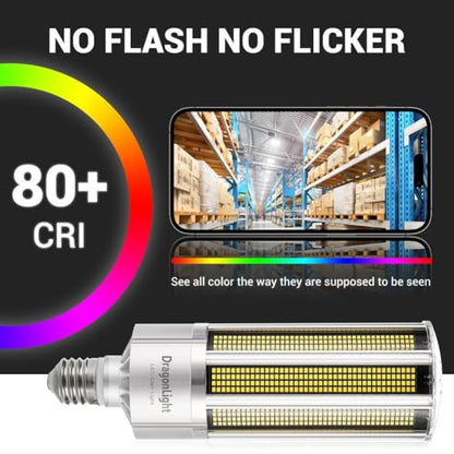 DragonLight Upgraded 240W Commercial Grade Corn LED Light Bulb Fanless (1200 Watt MH/HPS Replacement) E39 Mogul Base 4000K 32,400LM - Good for High Bay Area Lighting and Indoor Plants Growing - size: Large