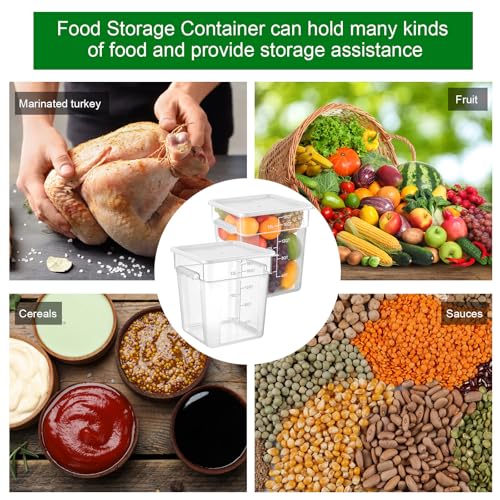 FoldTier 2 Pcs Square Food Storage Containers, White, 18 Qt - color: White, size: 18 Qt